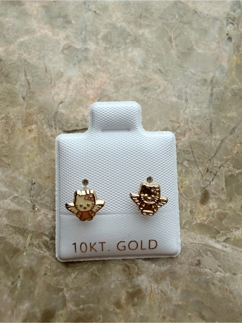 10k Gold Hello Kitty Earrings